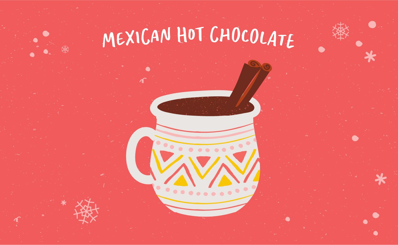 Illustrated graphic of Mexican hot chocolate