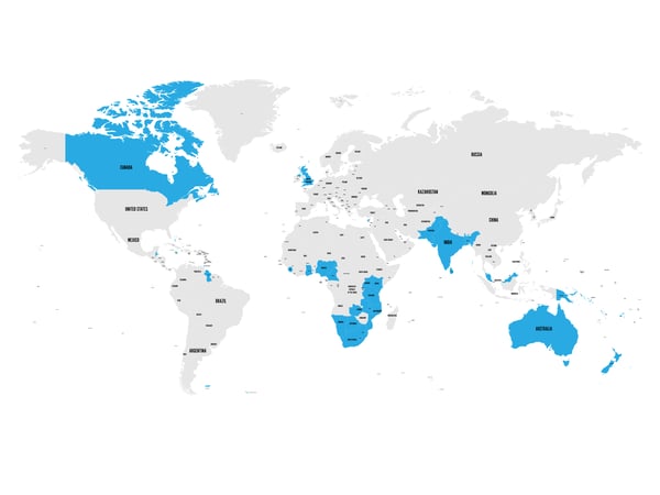 Commonwealth map