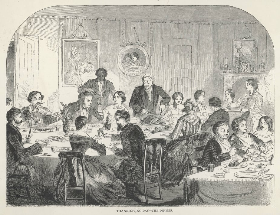 Thanksgiving dinner 1858