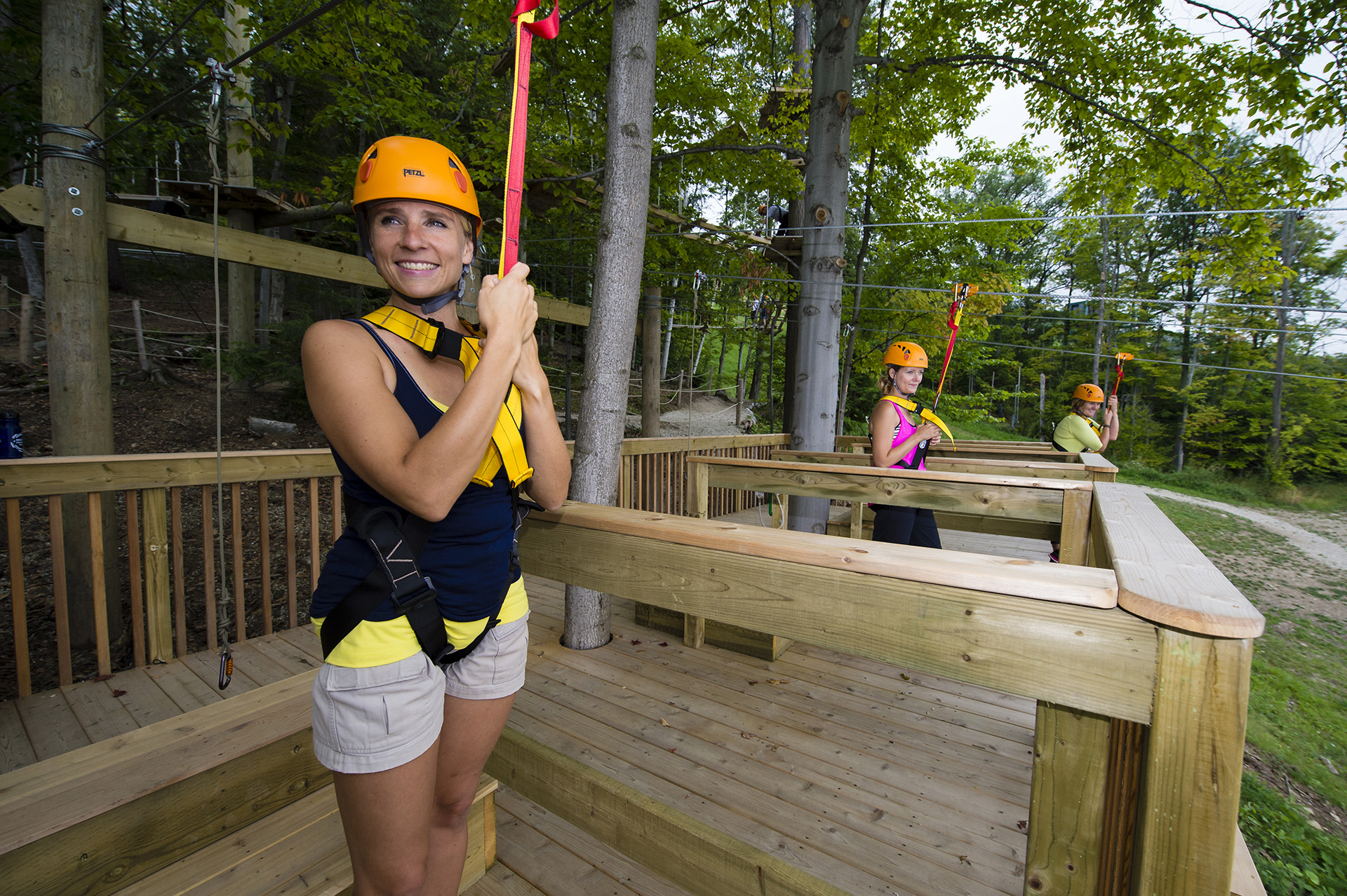 student jumping on the apex bag jump at the Blue Mountain resort in Ontario