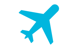 plane icone blue