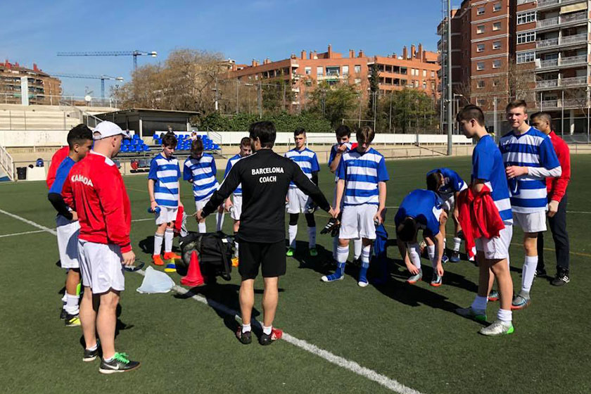 WorldStrides sports team playing soccer