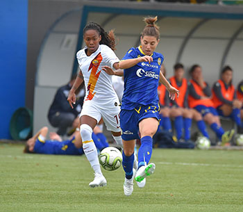 women playing soccer at the FC in Milan Italy